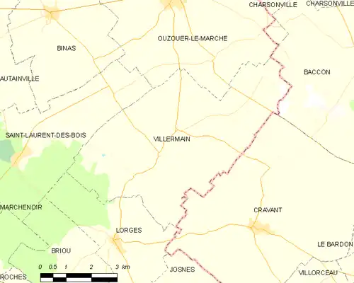 Detailkaart van de gemeente