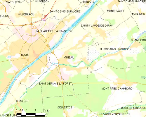 Detailkaart van de gemeente