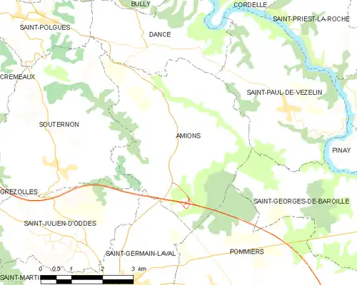 Detailkaart van de gemeente