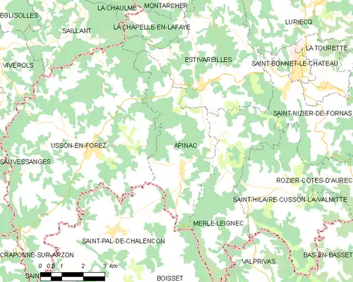 Detailkaart van de gemeente