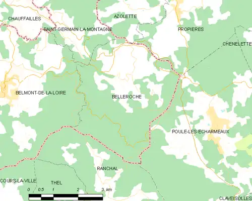 Detailkaart van de gemeente