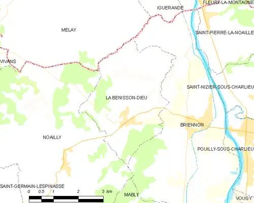 Detailkaart van de gemeente