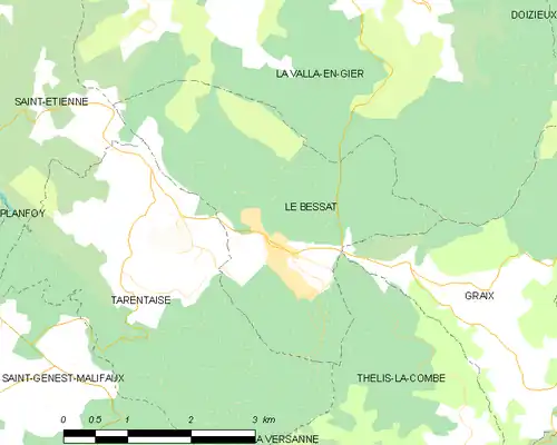 Detailkaart van de gemeente