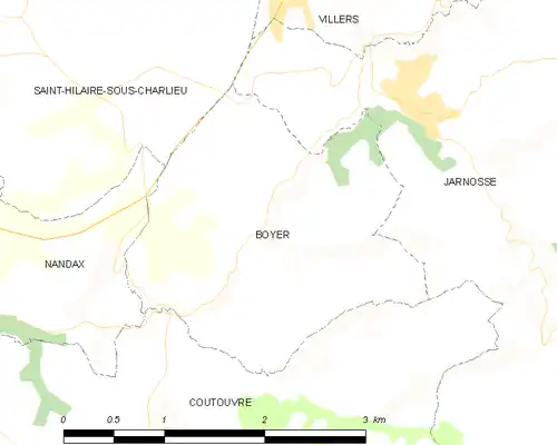 Detailkaart van de gemeente