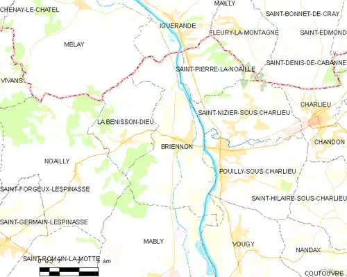 Detailkaart van de gemeente