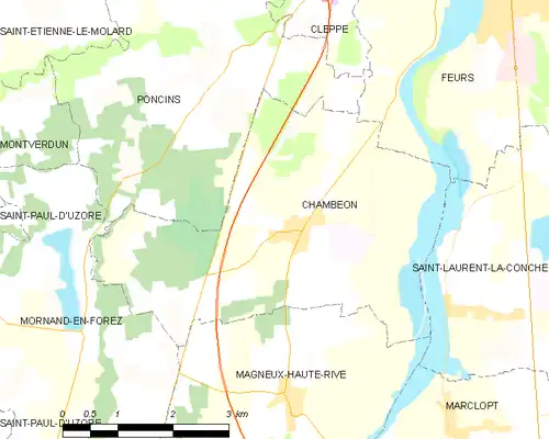 Detailkaart van de gemeente