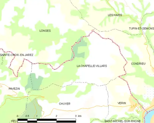 Detailkaart van de gemeente