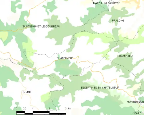 Detailkaart van de gemeente