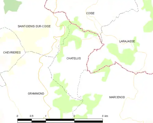 Detailkaart van de gemeente