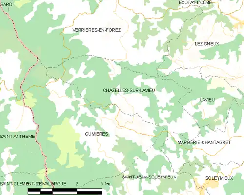 Detailkaart van de gemeente