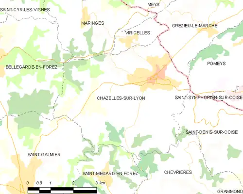 Detailkaart van de gemeente