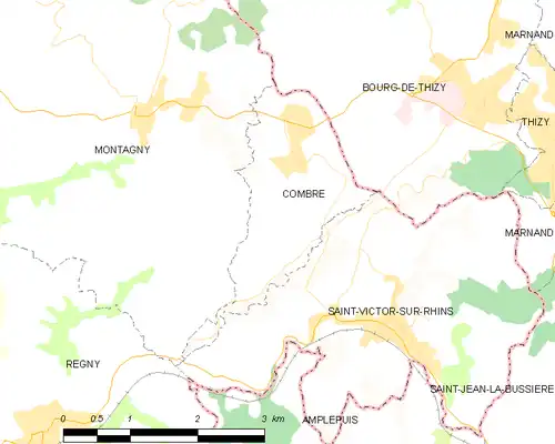 Detailkaart van de gemeente