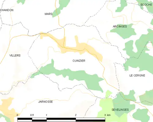 Detailkaart van de gemeente