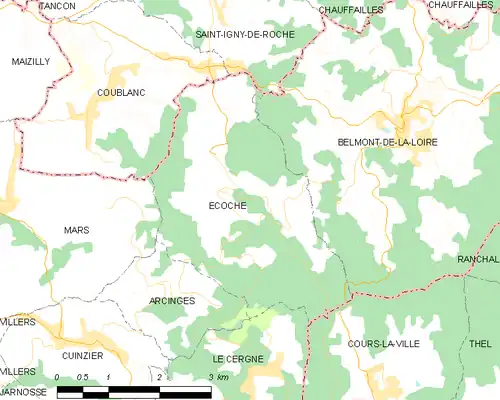 Detailkaart van de gemeente