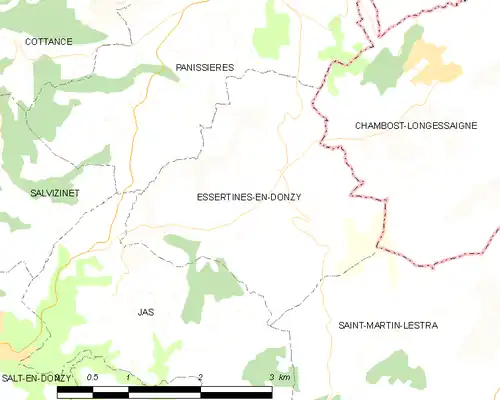 Detailkaart van de gemeente