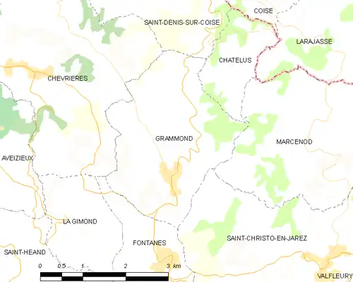 Detailkaart van de gemeente