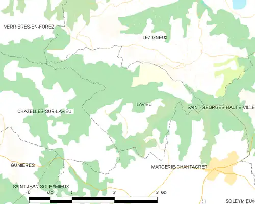 Detailkaart van de gemeente