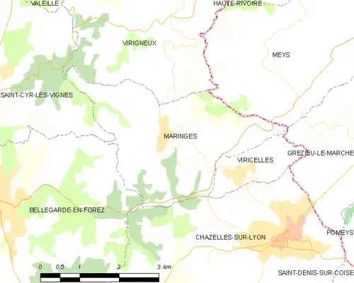 Detailkaart van de gemeente