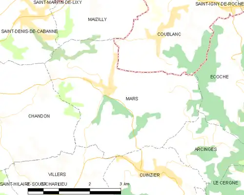 Detailkaart van de gemeente