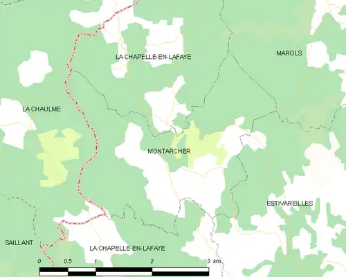 Detailkaart van de gemeente