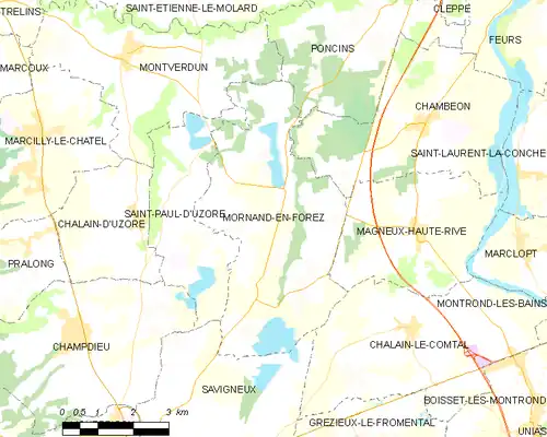 Detailkaart van de gemeente