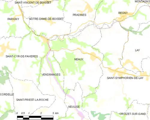 Detailkaart van de gemeente