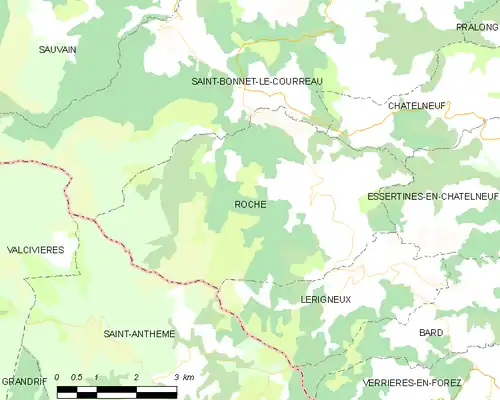 Detailkaart van de gemeente