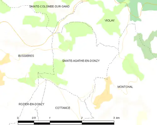 Detailkaart van de gemeente