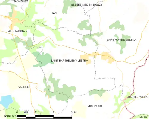 Detailkaart van de gemeente