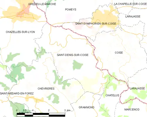 Detailkaart van de gemeente