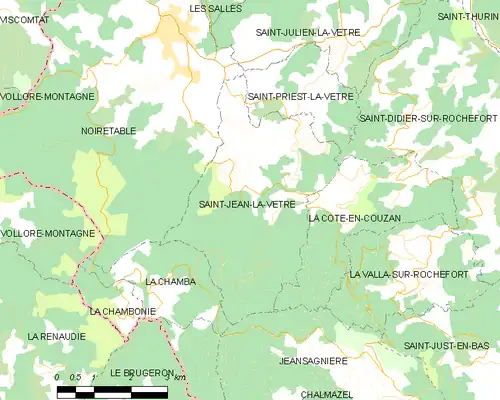 Detailkaart van de gemeente