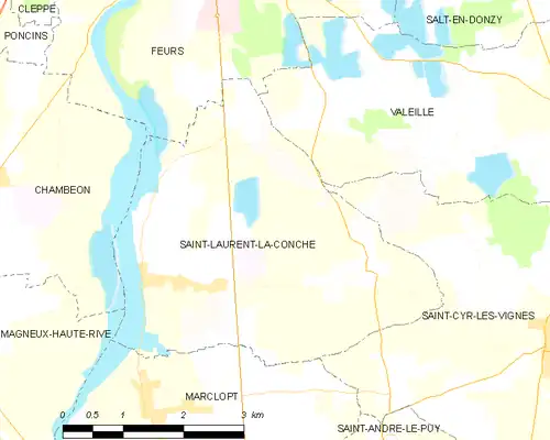 Detailkaart van de gemeente