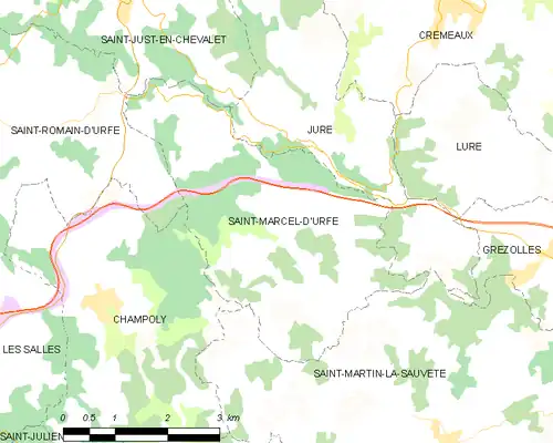 Detailkaart van de gemeente