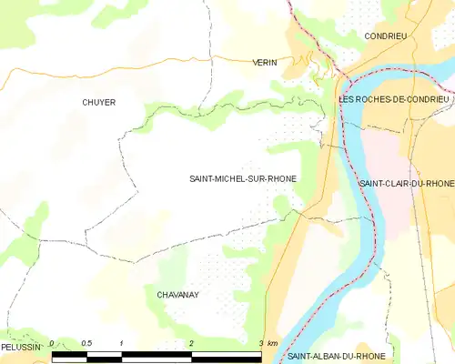 Detailkaart van de gemeente