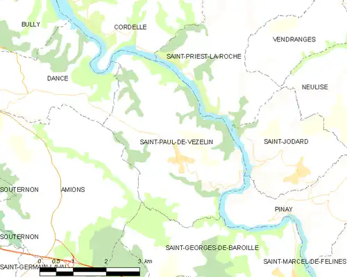 Detailkaart van de gemeente