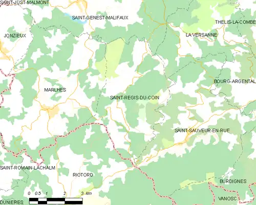 Detailkaart van de gemeente