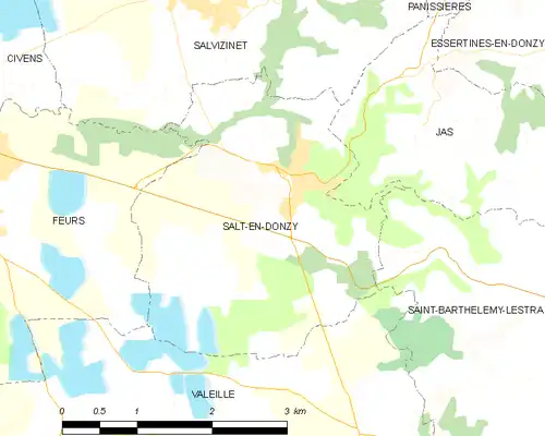 Detailkaart van de gemeente