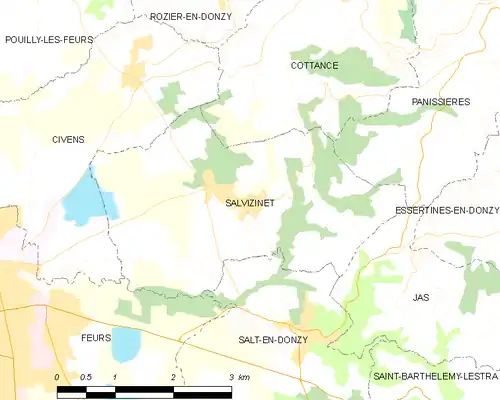 Detailkaart van de gemeente