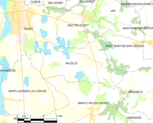 Detailkaart van de gemeente