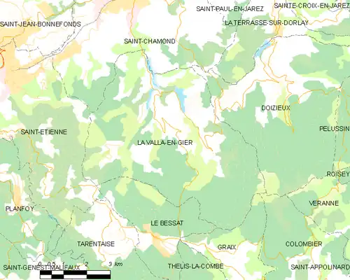 Detailkaart van de gemeente