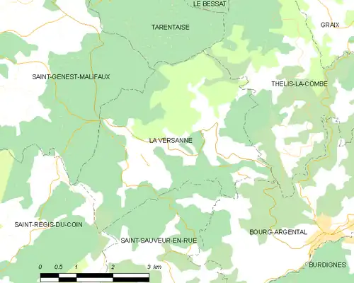 Detailkaart van de gemeente