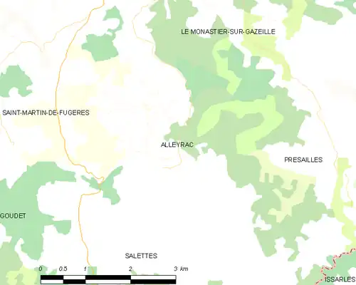 Detailkaart van de gemeente