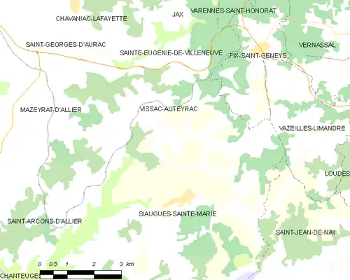 Detailkaart van de gemeente