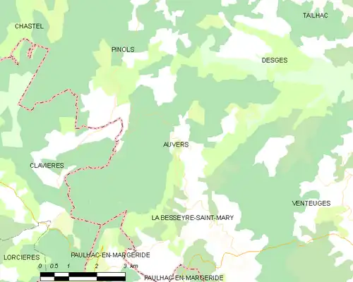 Detailkaart van de gemeente