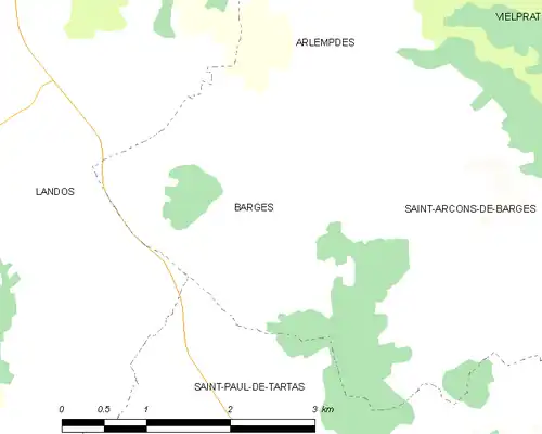Detailkaart van de gemeente