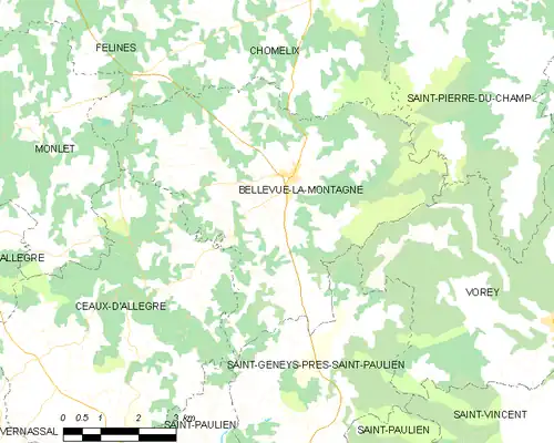 Detailkaart van de gemeente