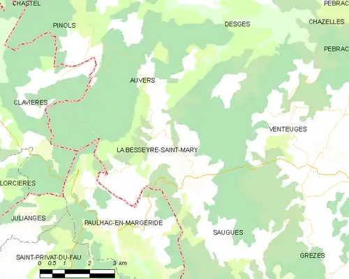 Detailkaart van de gemeente
