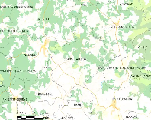 Detailkaart van de gemeente