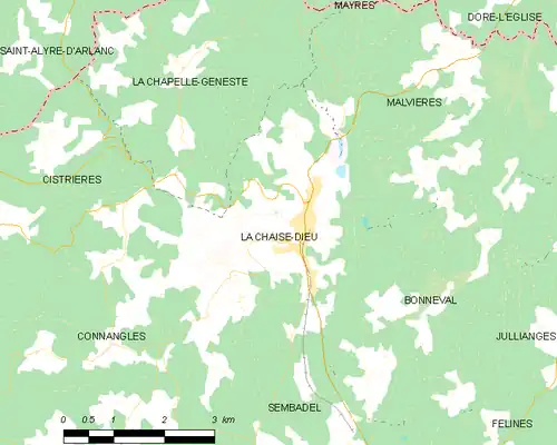 Detailkaart van de gemeente