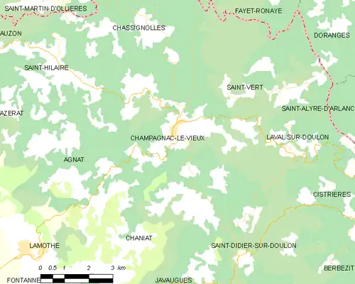 Detailkaart van de gemeente
